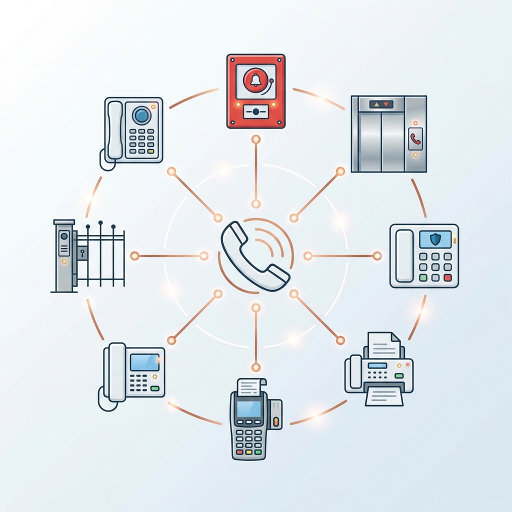 Diagram comparing traditional copper POTS network to modern cellular alternatives